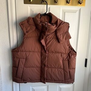 Lululemon Wunder Puff Cropped Vest Brown